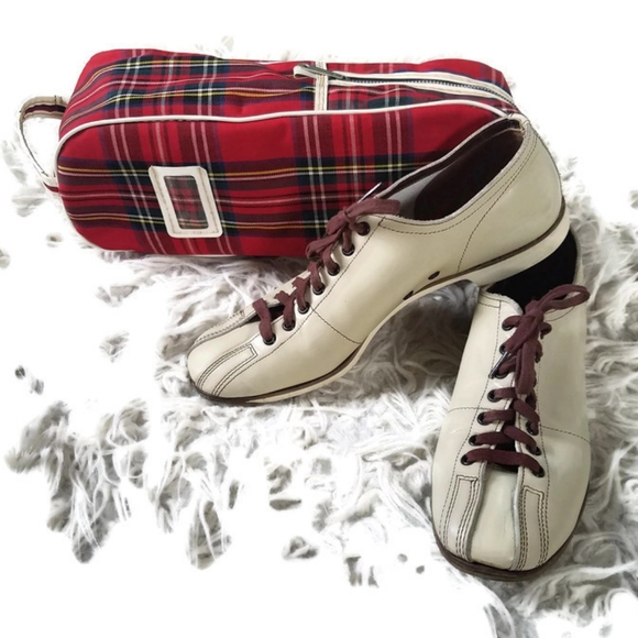 plaid bowling shoes